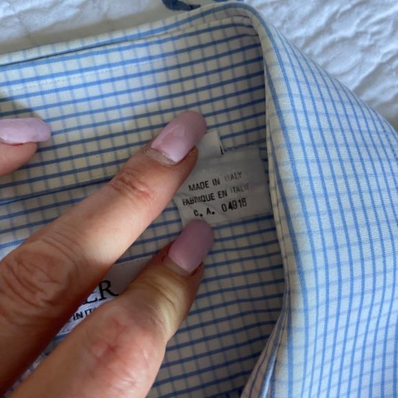 Aster Made in Italy Men's Blue Check European Size L EUC - Picture 6 of 16